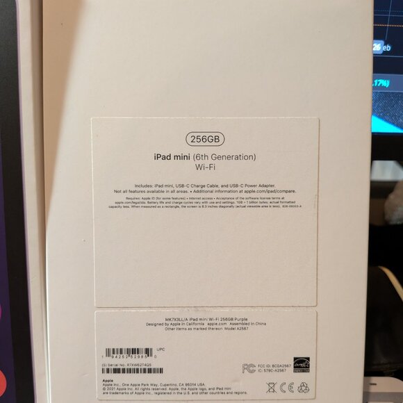 iPad mini 6GEN /256GB (purple) with box + origami case + paperlike and more - Picture 14 of 14